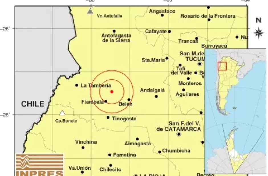 Temblor en el Oeste catamarqueño