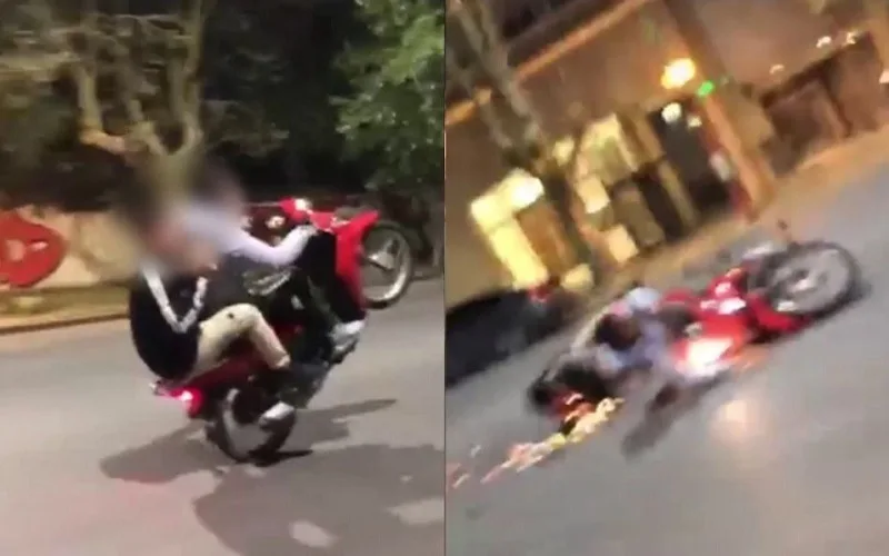 Chocaron dos motociclistas haciendo “Willy” en Catamarca y dejaron a un chico tirado en la calle