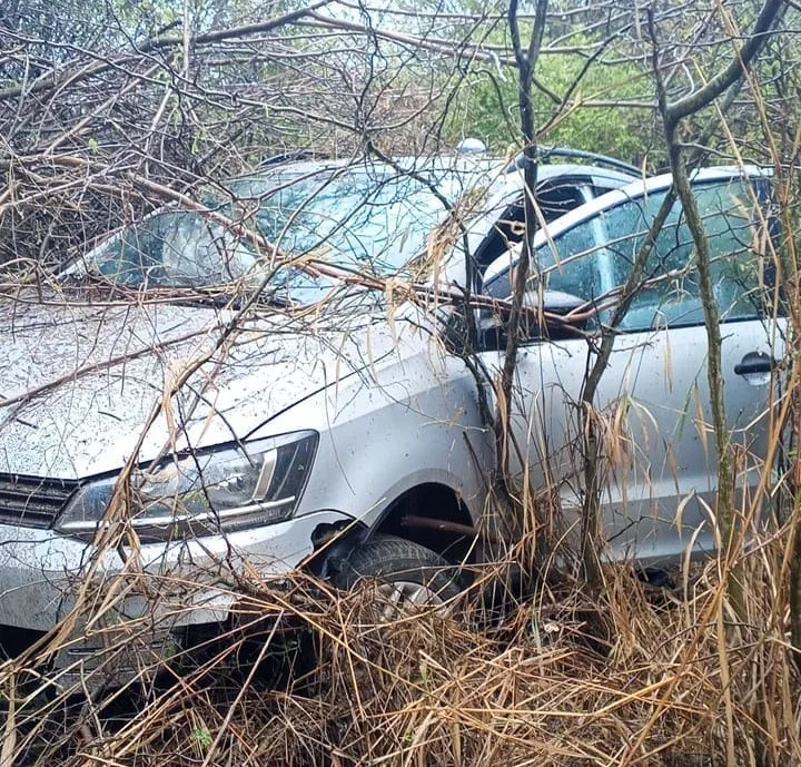 Volcó un auto en Paclín