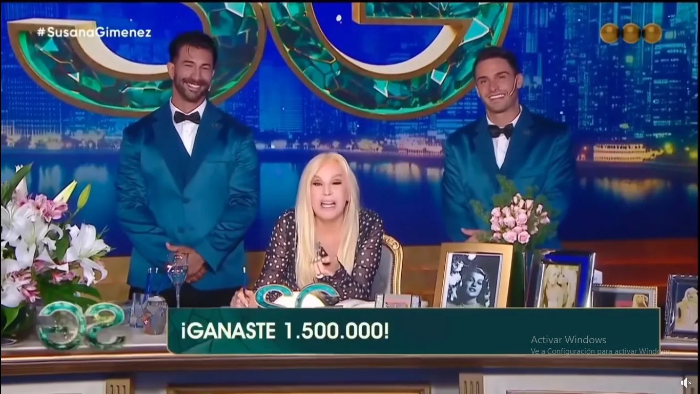 Catamarqueño ganó un millón y medio de pesos en el programa de Susana Giménez (Video)