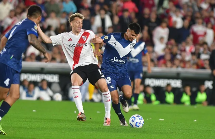 River empató 1-1 contra el líder Vélez y desaprovechó la chance de acercarse a la punta en la Liga Profesional