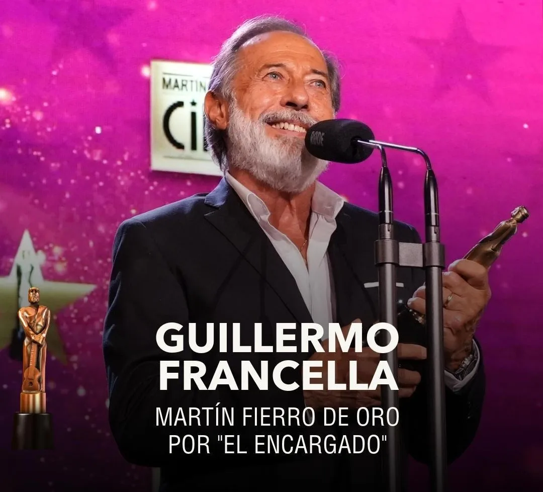 Guillermo Francella se llevó el Oro en el primer Martín Fierro de Cine: “Hermosa noche, ¿verdad?”