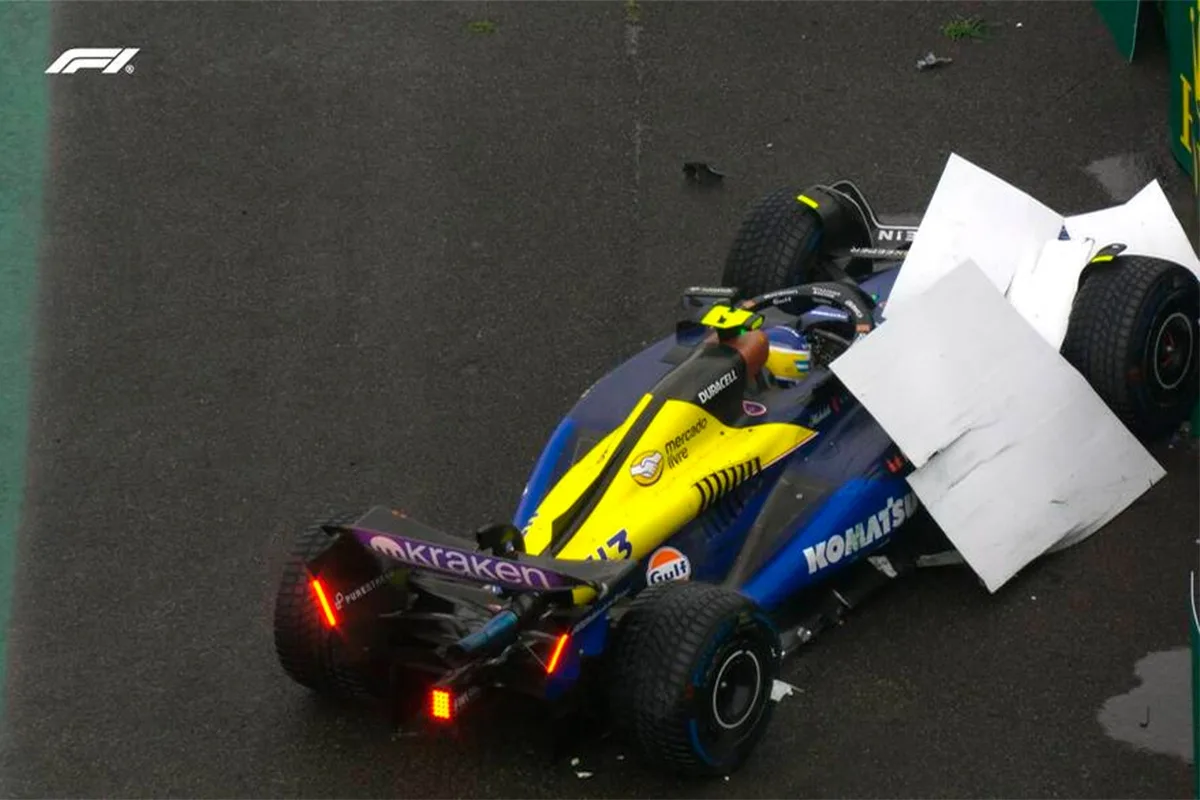 Franco Colapinto se accidentó durante la clasificación del Gran Premio de Brasil de la F1