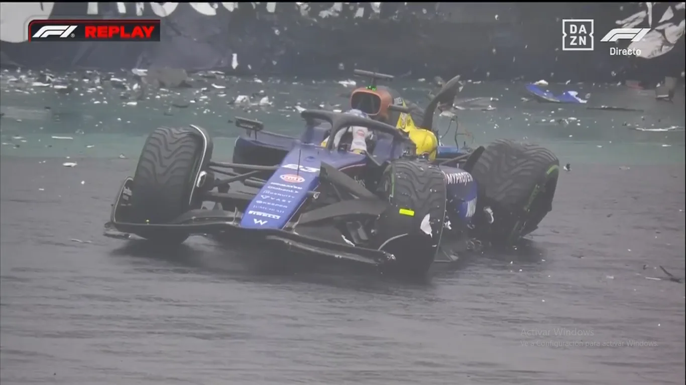 Franco Colapinto protagonizó un duro accidente y abandonó el Gran Premio de Brasil: se paralizó la carrera con bandera roja