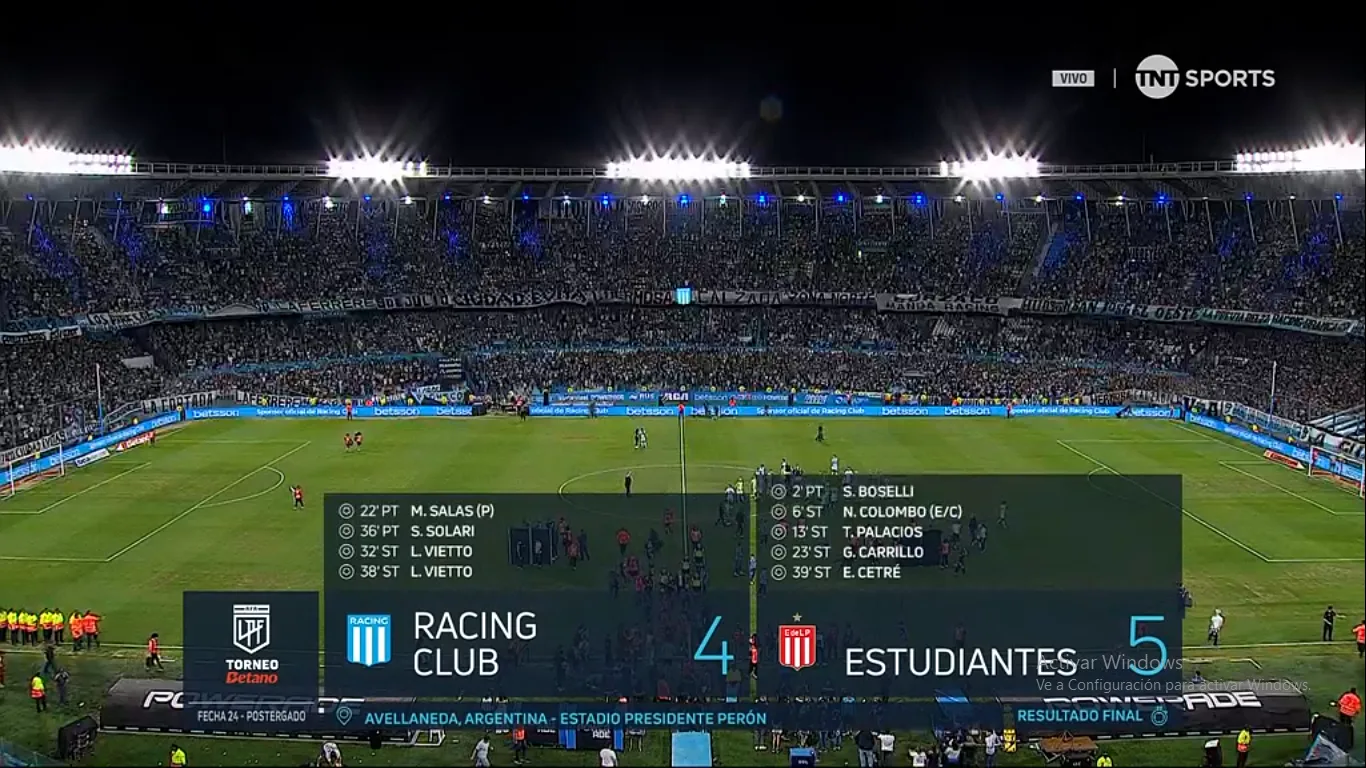 Partidazo en Avellaneda: Estudiantes le ganó a Racing por la Liga Profesional: 5 a 4