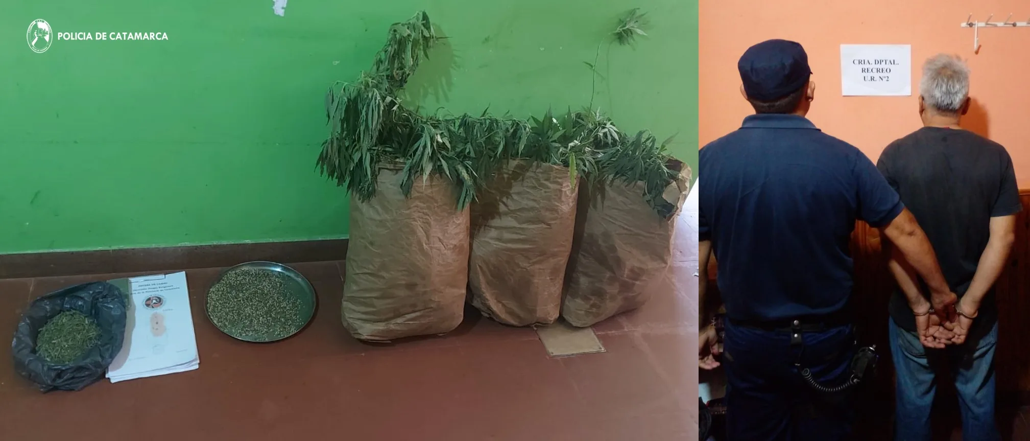 Catamarca: policías secuestran drogas y detienen a un hombre en La Paz