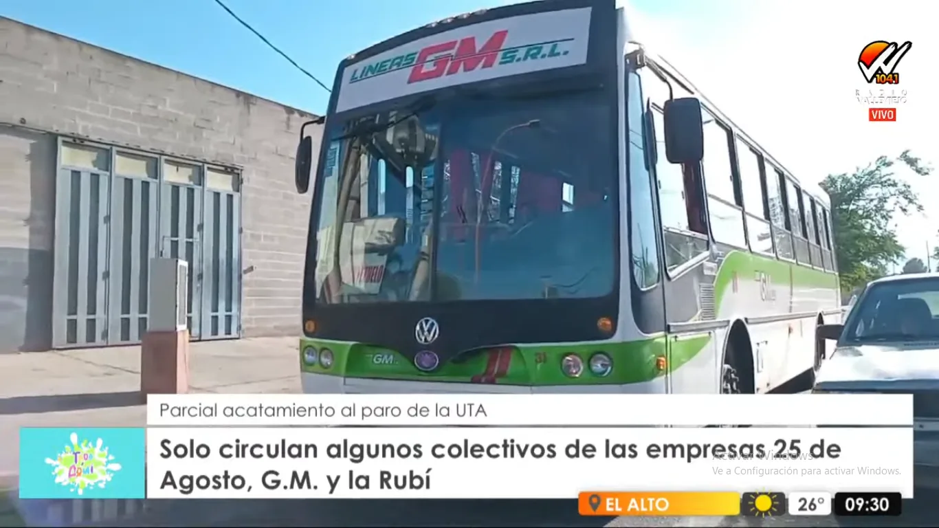 Catamarca: solamente “El Nene” y “Sierras de Ambato” son las empresas de colectivos que acatan el paro