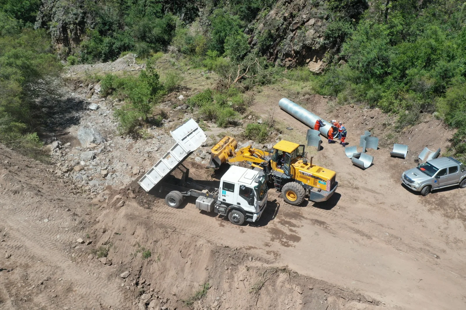 Vialidad Nacional en Catamarca trabaja para mejorar las condiciones de RN 60, en La Cébila