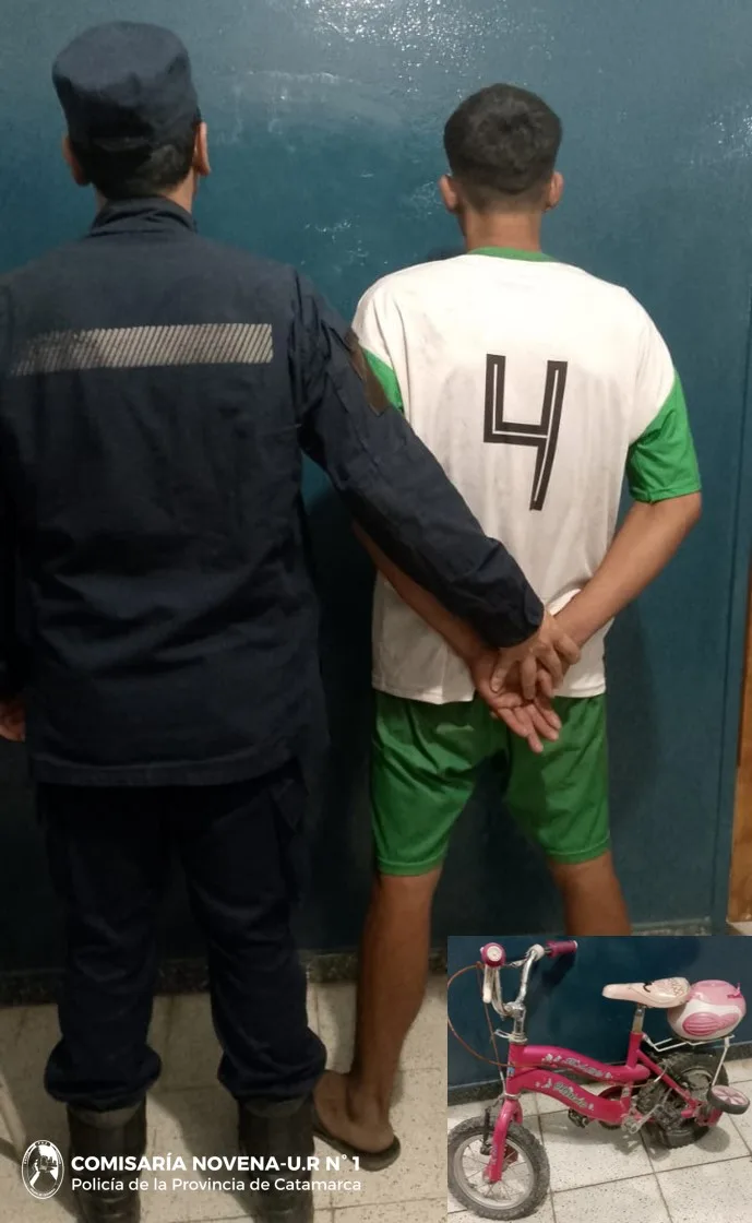 Catamarca: detienen a un joven y secuestran una bicicleta de dudosa procedencia