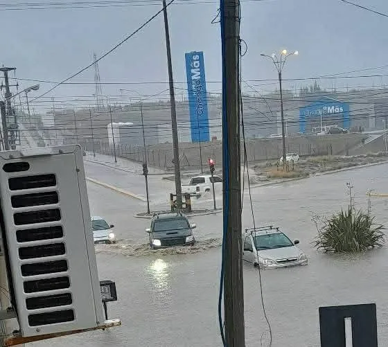 Intensas lluvias inundaron Comodoro Rivadavia este sábado