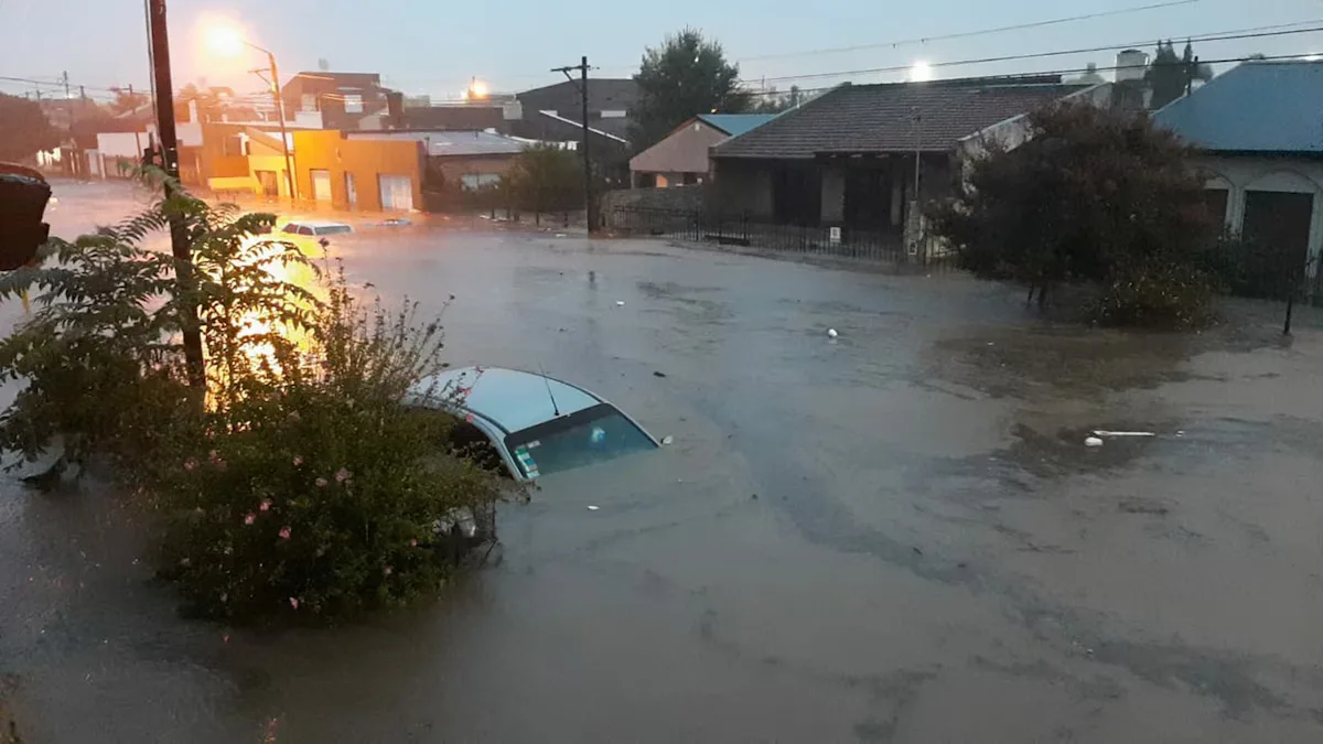 Temporal en Bahía Blanca causó destrozos, evacuados y suspensión de actividades
