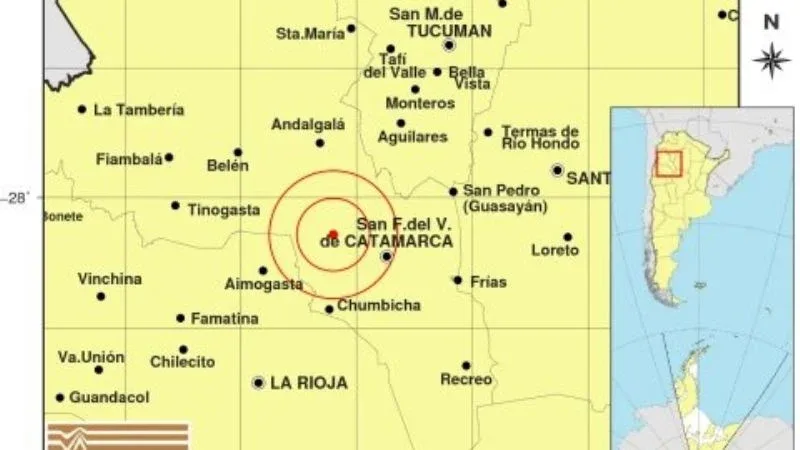 Dos temblores de poca magnitud se registraron esta mañana en Catamarca