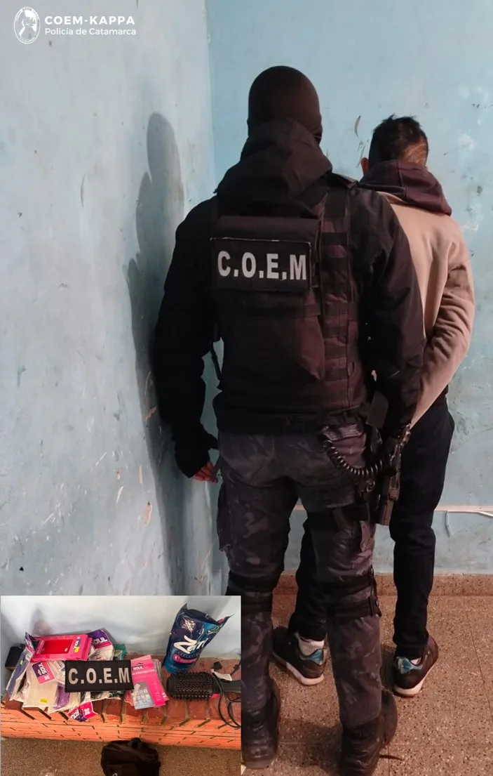 Catamarca: un joven fue aprehendido y elementos de dudosa procedencia secuestrados