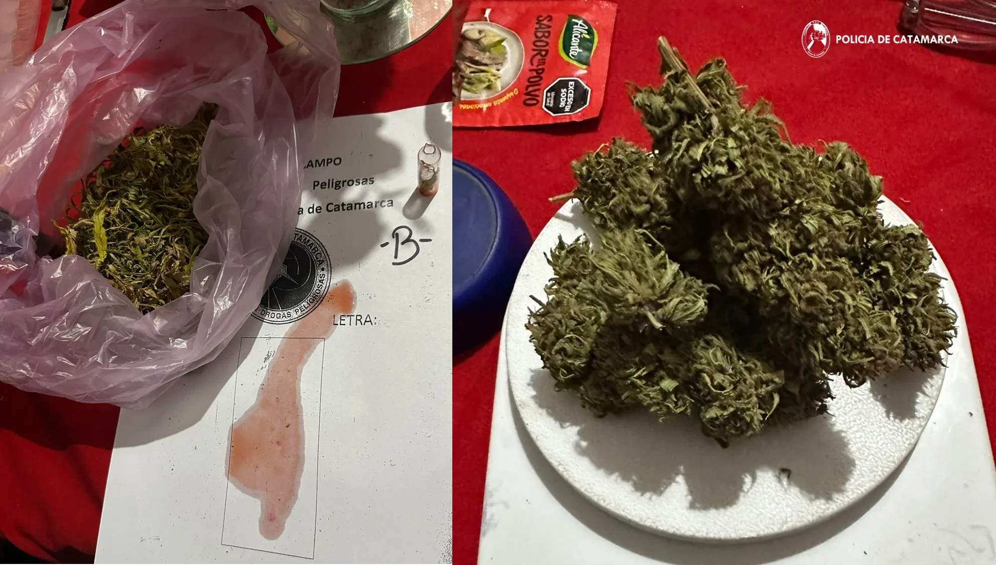 Luego de una medida Judicial policías de Catamarca secuestran droga y prendas de vestir vinculadas a un ilícito