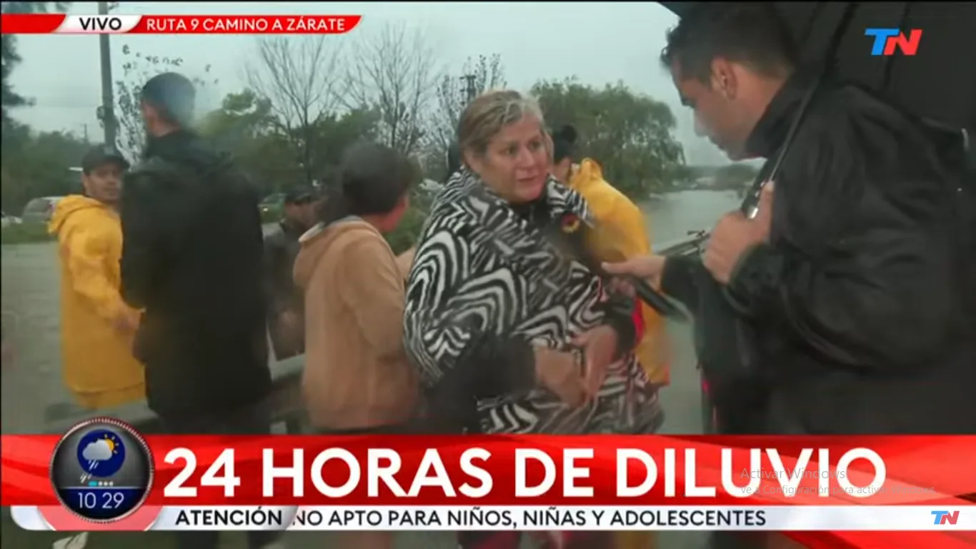 24 horas de diluvio y se vienen horas dramáticas: alertan por lluvias históricas en el norte bonaerense