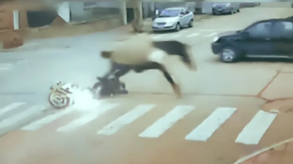 Video: un caballo desbocado atropelló a una motociclista en Necochea