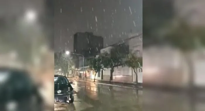 Cayó nieve en San Miguel de Tucumán