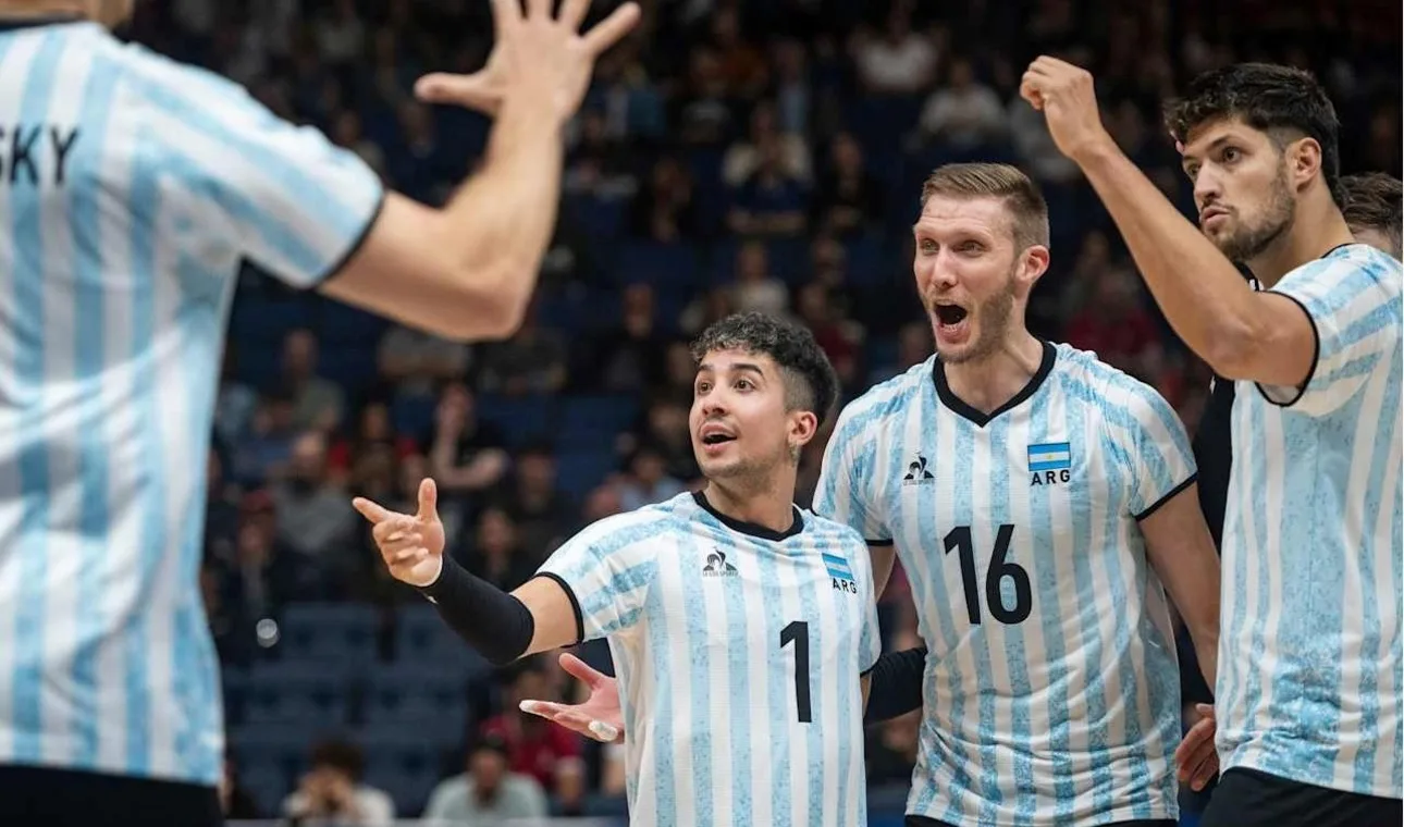 Vóley: debut soñado en la VNL con triunfo de 3 a 1 ante el bicampeón olímpico