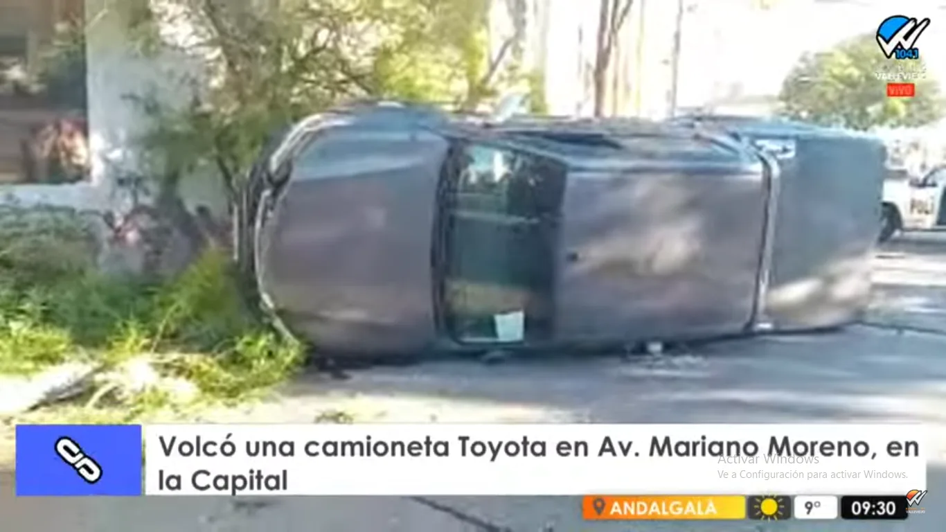 Catamarca: “Me dormí”, dijo el conductor de una camioneta que volcó en la Capital