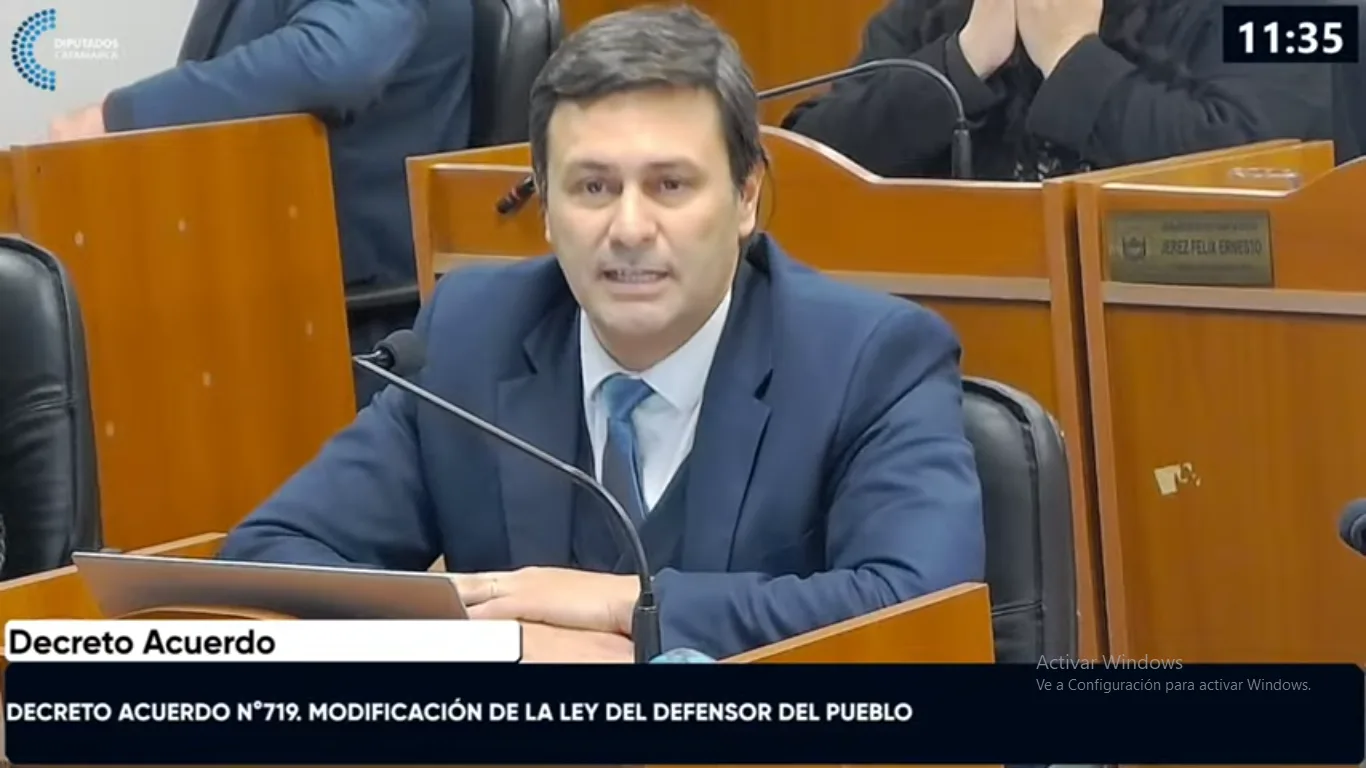 Esto pasa ahora: Diputados en Catamarca ya tratan el Decreto para designar al Defensor del Pueblo propuesto por Raúl Jalil