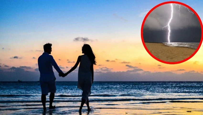 Un joven murió delante de su novia al ser alcanzado por un rayo durante su luna de miel en Florida