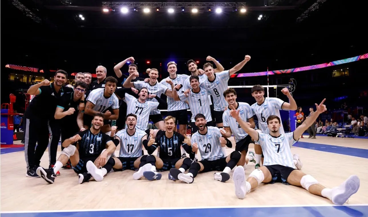 Gran triunfo de Argentina ante Cuba por la Liga de Naciones de Vóley