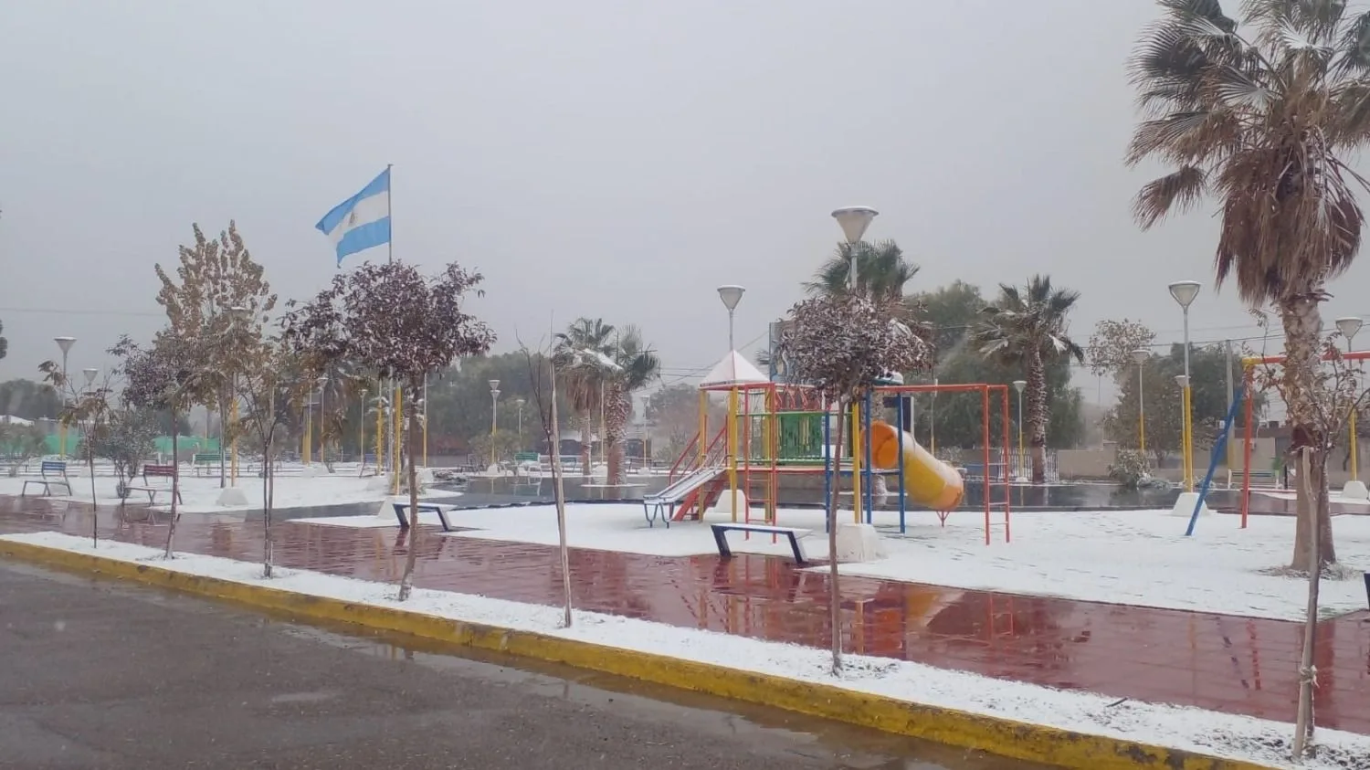 La ola de frío polar se presenta también en lugares atípicos: nevó en Bahía Blanca, Tandil, Córdoba y Mendoza capital