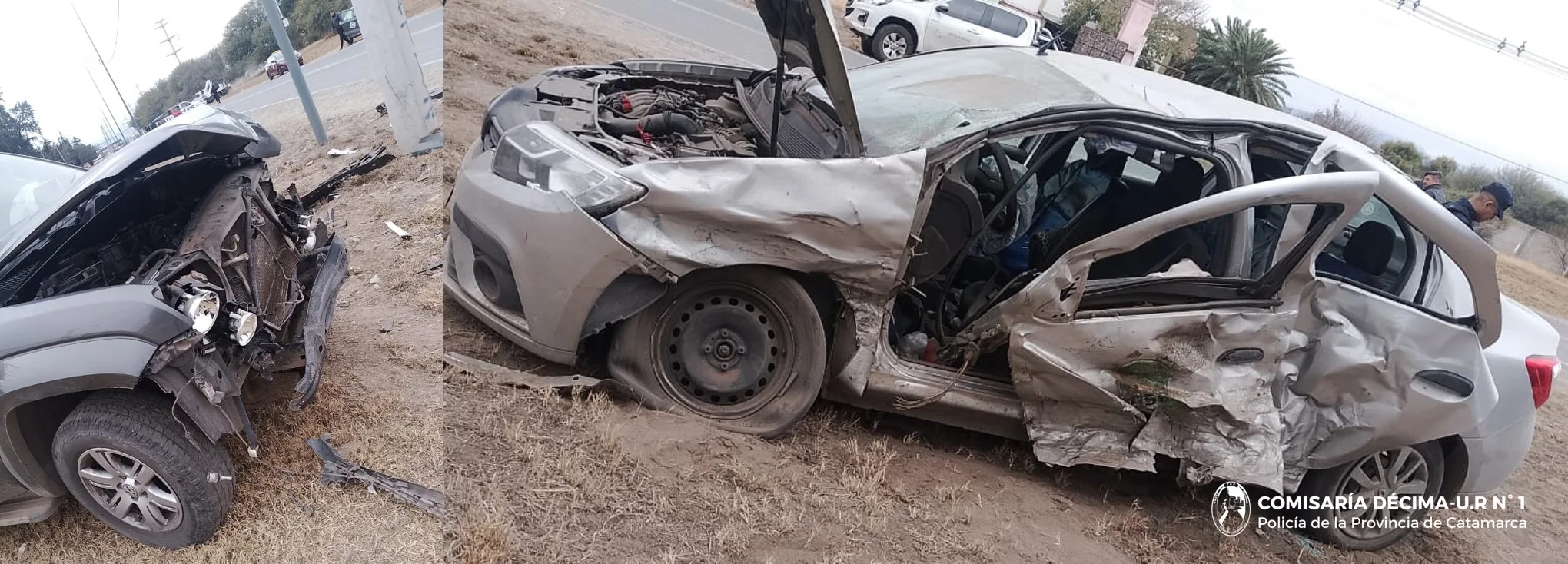 Catamarca: chocaron un auto y una camioneta, resultando varias personas hospitalizadas