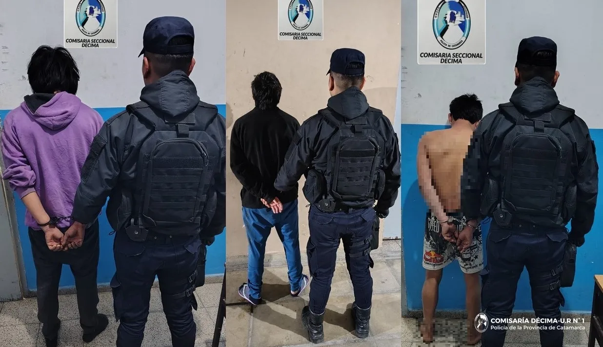 Atrapan a tres jóvenes ladrones en el Sur de la Capital de Catamarca