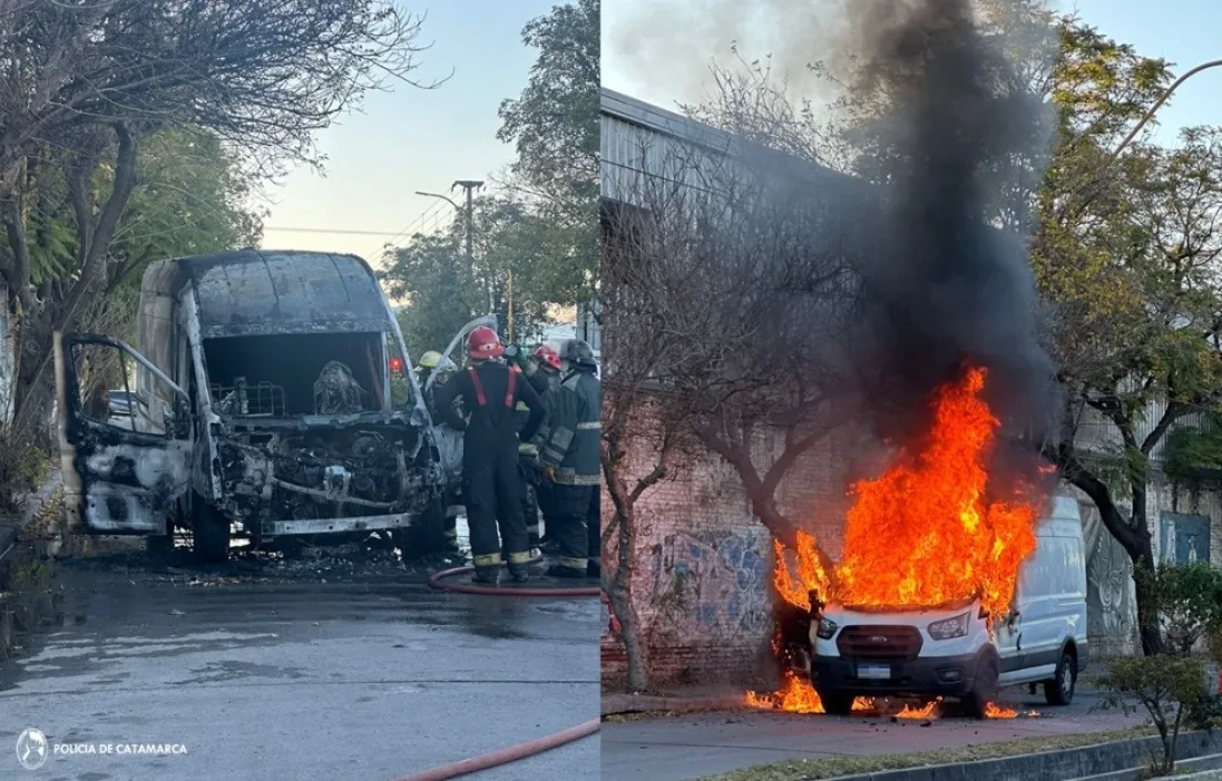 Se incendió una camioneta en la Capital de Catamarca