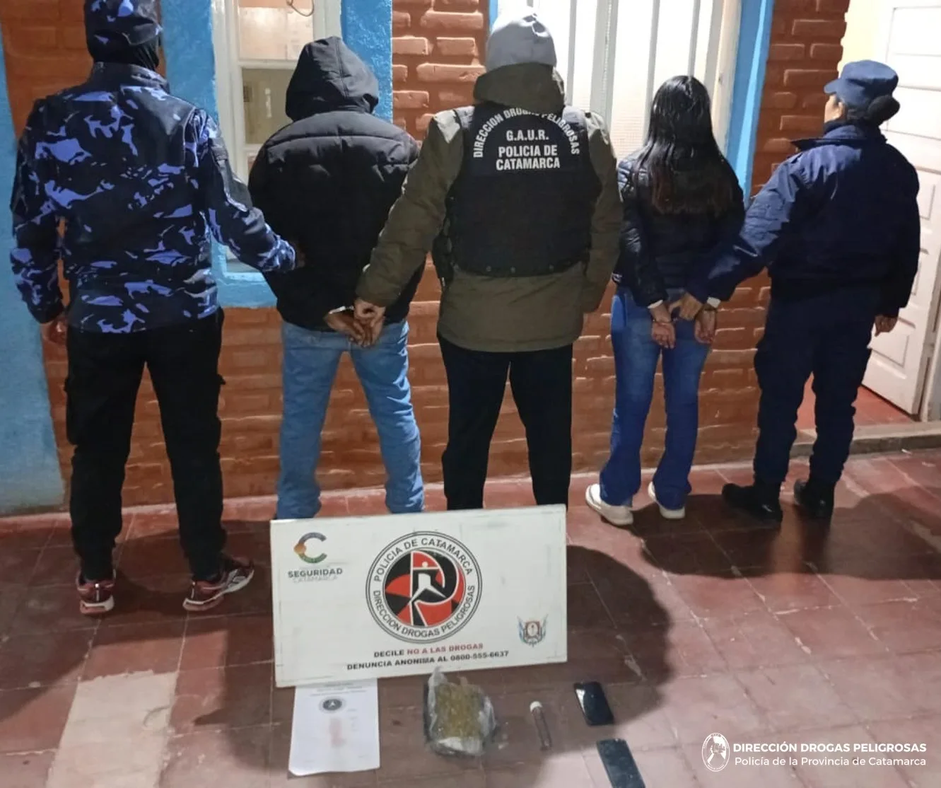Catamarca: dos jóvenes detenidos con más de medio kilo de marihuana en Belén