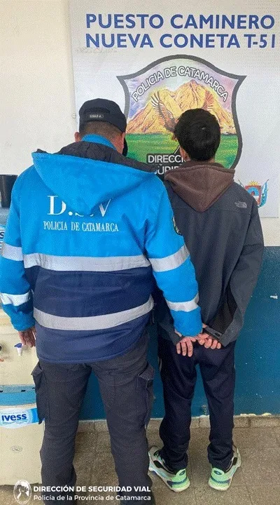 Catamarca: un joven requerido por la Justicia Federal de Salta fue detenido en un puesto caminero de Capayán