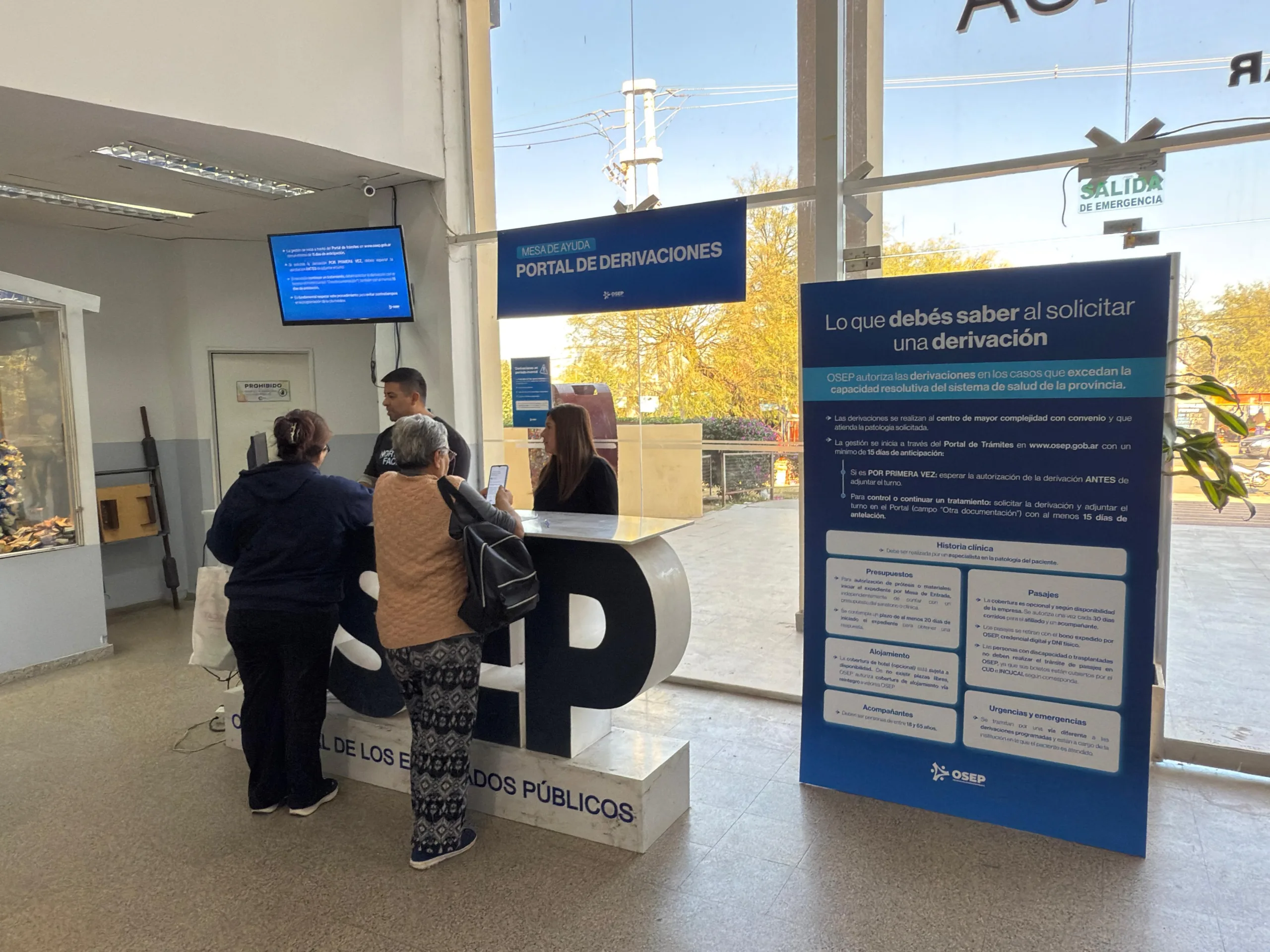 OSEP habilitó una mesa de ayuda presencial para asesorar sobre derivaciones