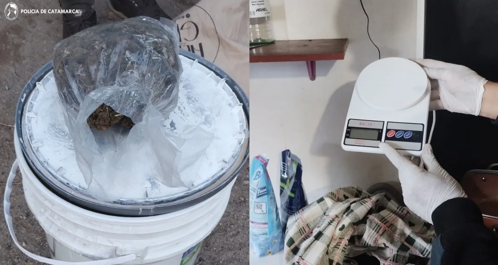 Catamarca: detienen a un hombre y secuestran cocaína y marihuana