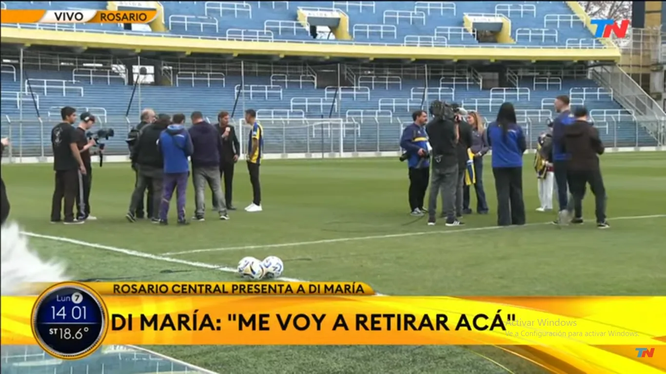 Di María fue presentado en Rosario Central