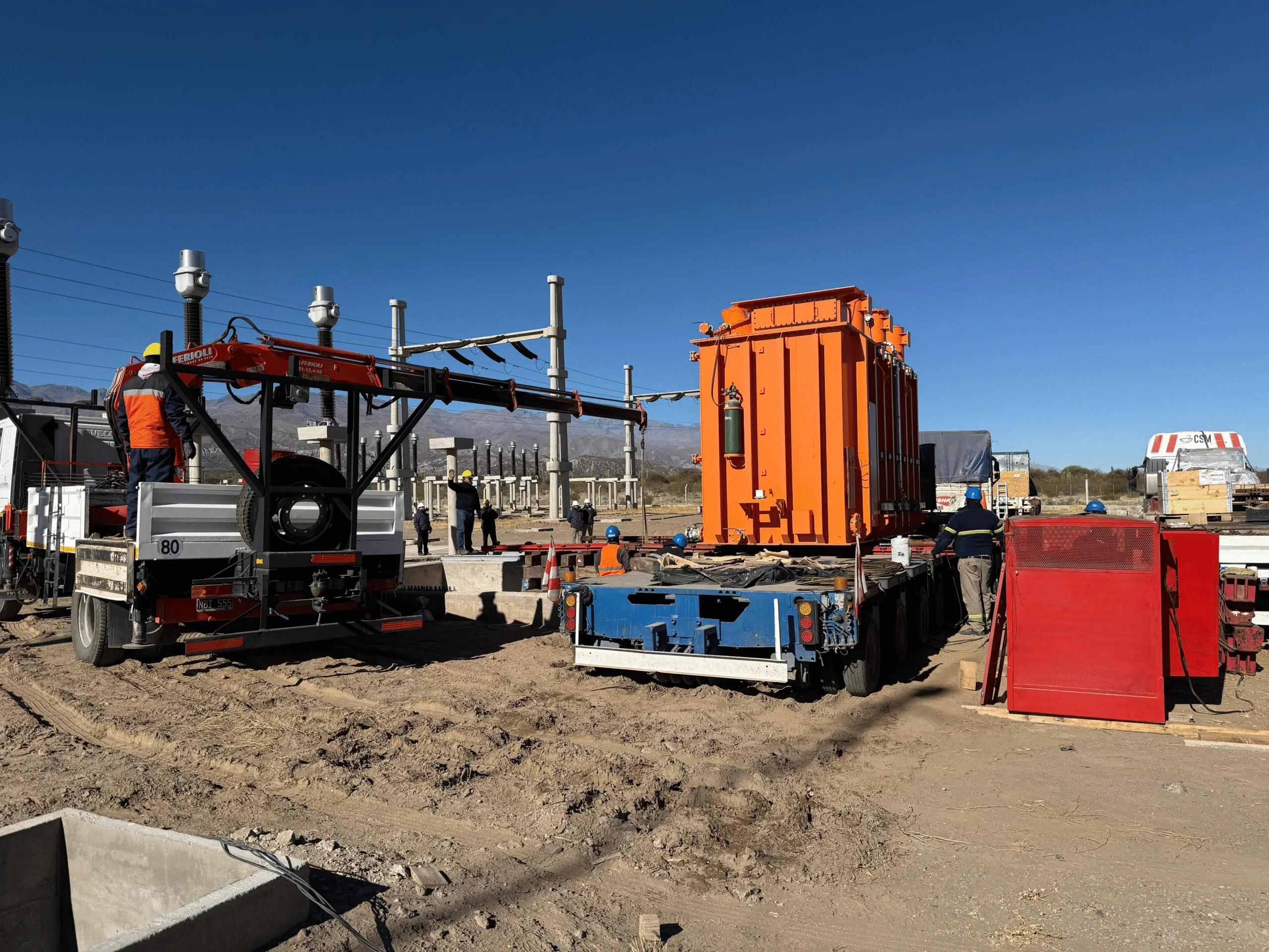 Catamarca: llegó el nuevo transformador que aumentará la potencia eléctrica de Santa María