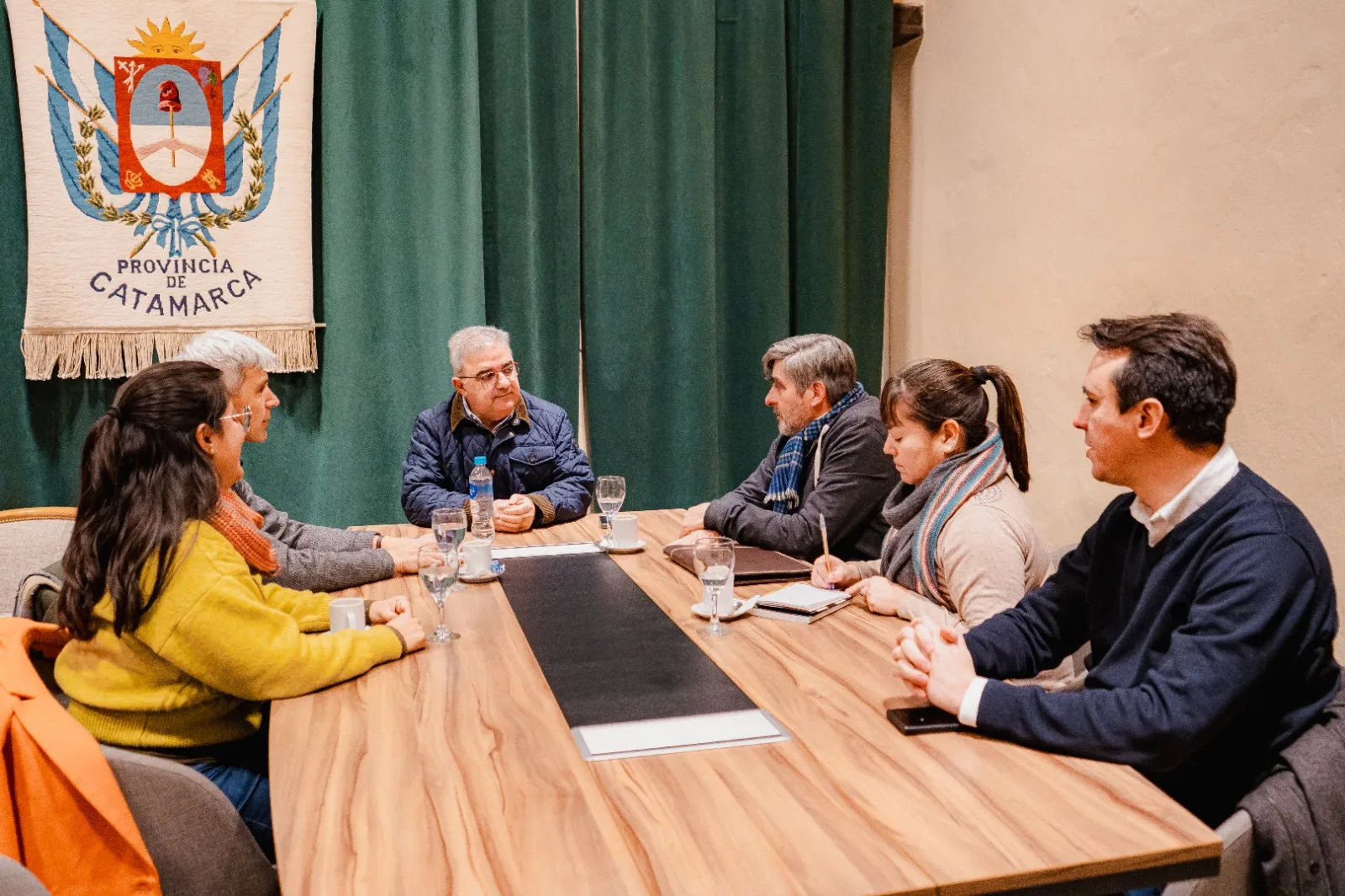 Raúl Jalil se reunió con Fernando Balbi y Ricardo Piskulich, del INTA