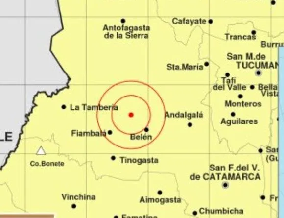Temblor en el Oeste de Catamarca