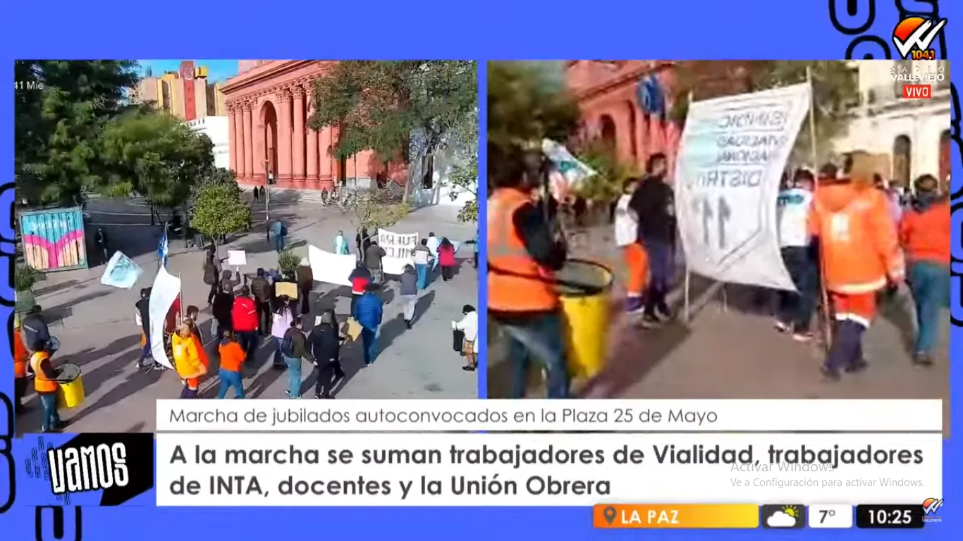 La marcha de Jubilados Autoconvocados de Catamarca tuvo el acompañamiento de otros sectores