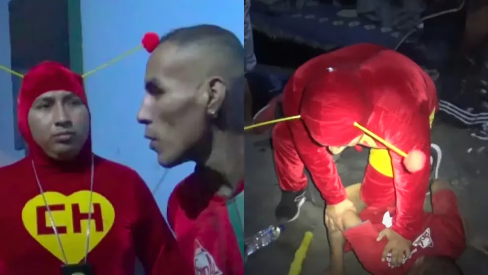 Video: un policía encubierto disfrazado de El Chapulín Colorado capturó a una banda narco en Perú: “No contaban con mi astucia”