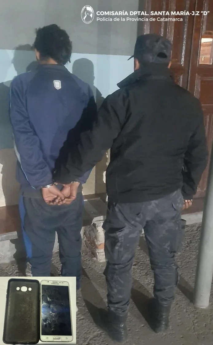 Catamarca: lo detienen a un hombre por el robo de un celular en Santa María