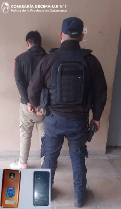 Catamarca: un joven se puso agresivo y le robó dos celulares a la madre, pero lo atrapó la Policía