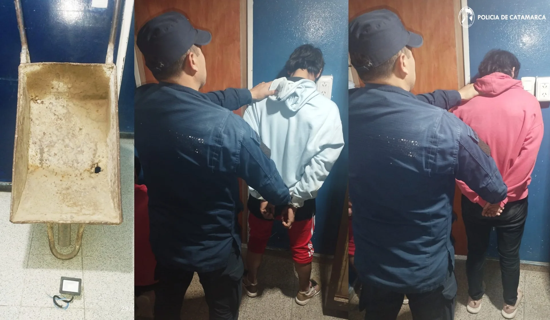 Detienen en Catamarca a dos jóvenes y un adolescente por robo