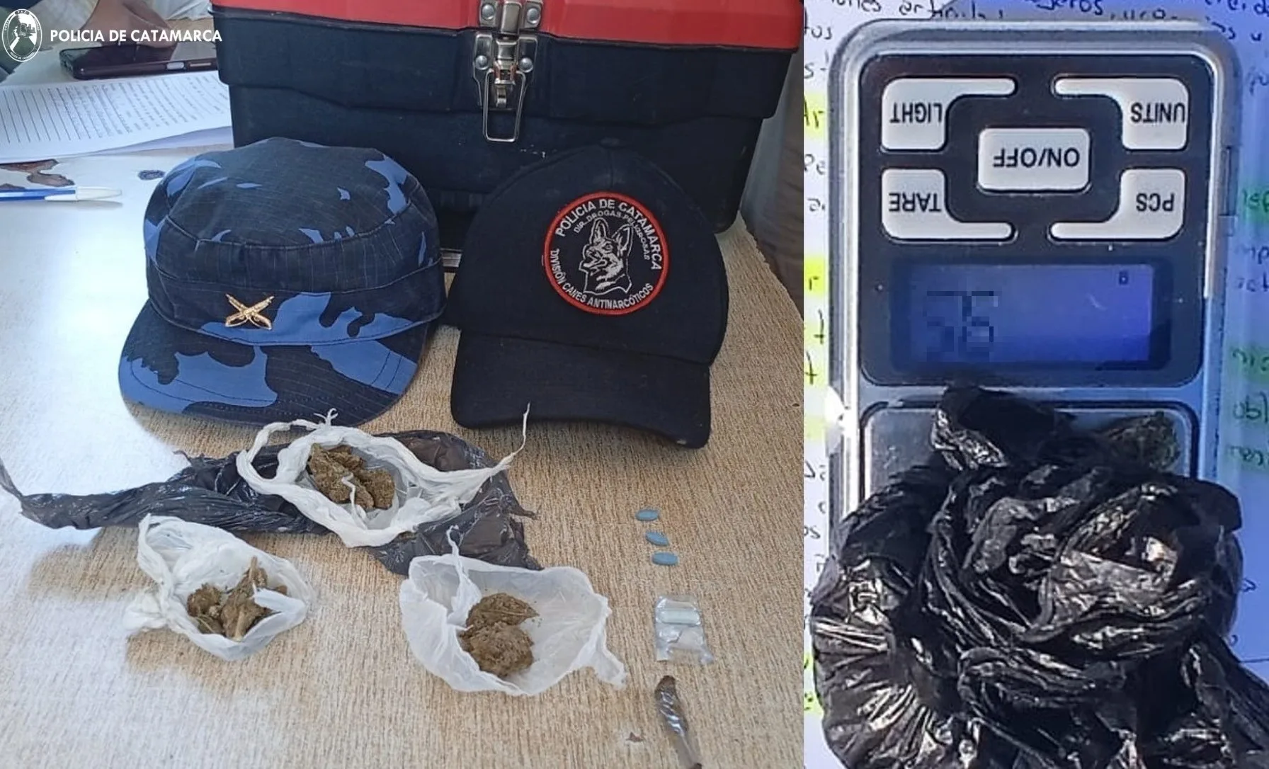 Catamarca: en distintos procedimientos policías secuestraron marihuana en Santa María