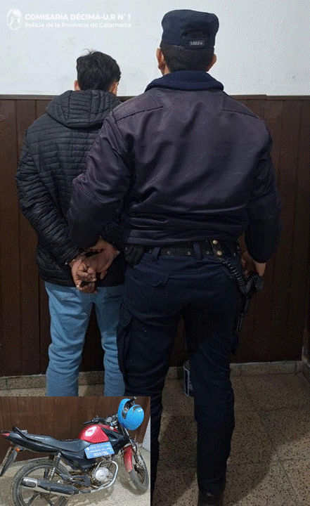 Policías de Catamarca detuvieron a un hombre por intento de robo domiciliario: escapaba en una moto presuntamente robada