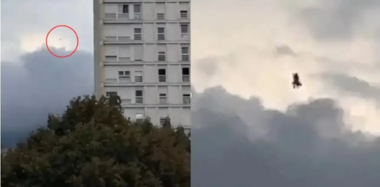 Video: filmaron a una presunta bruja volando sobre una escoba