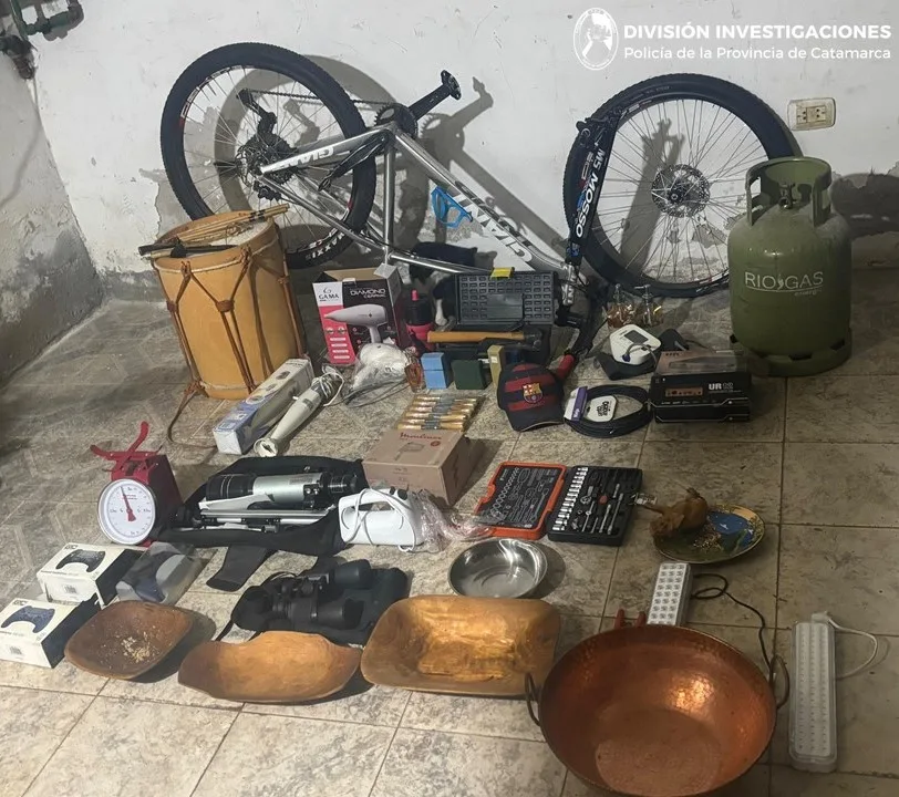 La Policía de Catamarca recuperó gran cantidad de elementos robados