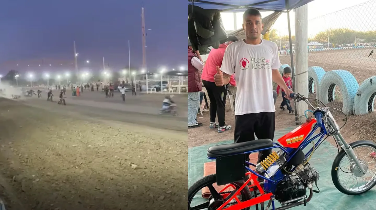 Video: muere un motociclista durante una carrera en Santiago del Estero