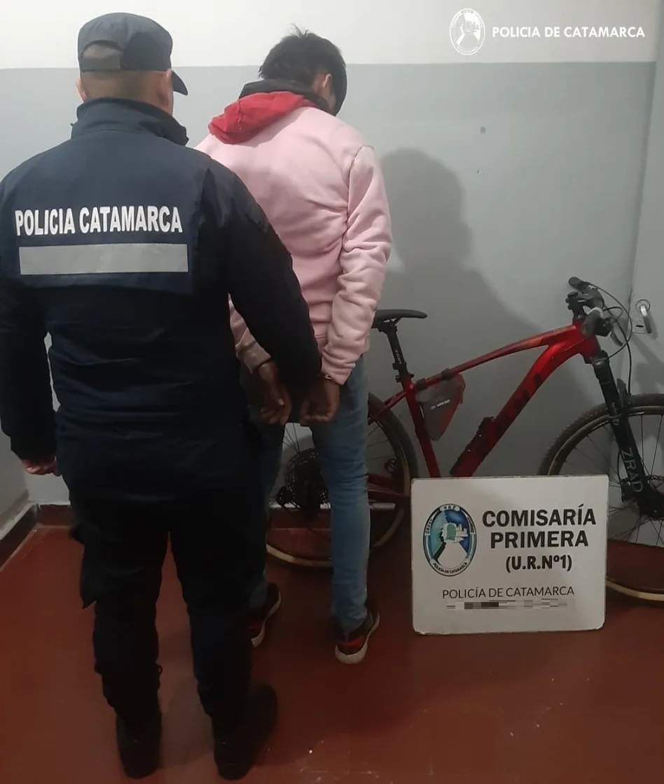 Detienen en Catamarca a un joven que robó una bicicleta de un domicilio