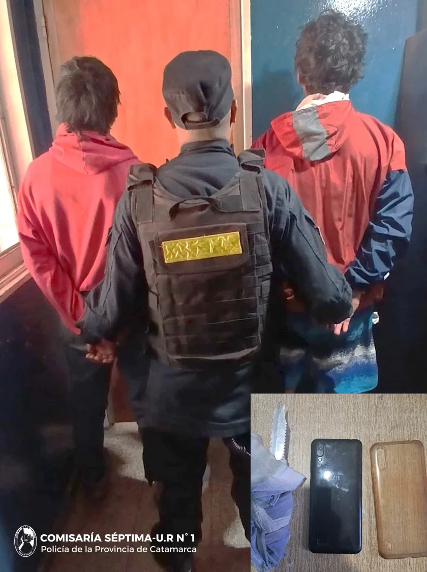 Catamarca: detienen a dos jóvenes sospechados de robo de un celular